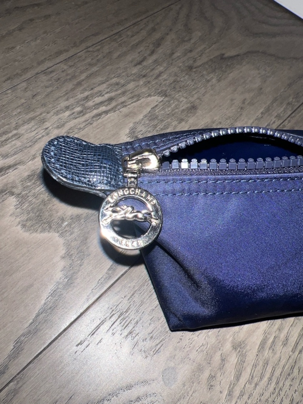 Longchamp Navy Nylon Toiletry Pouch - Picture 4 of 5